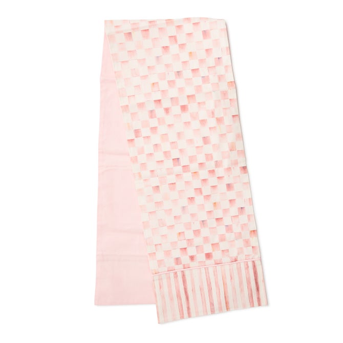 Rosy Check Table Runner image number 1