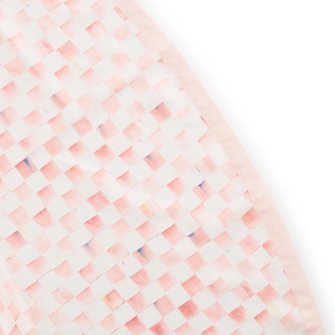 Rosy Check 90" Round Table Topper image number 0