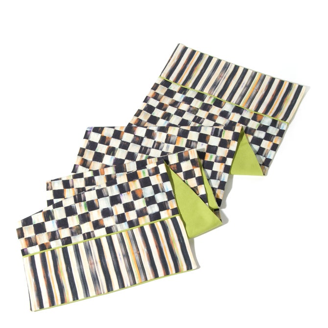 Courtly Check & Stripe Table Runner image number 0