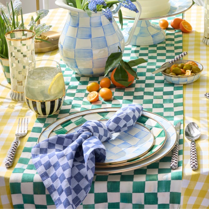 Emerald Check Table Runner image number 3