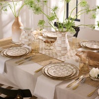 Mocha Check Table Runner