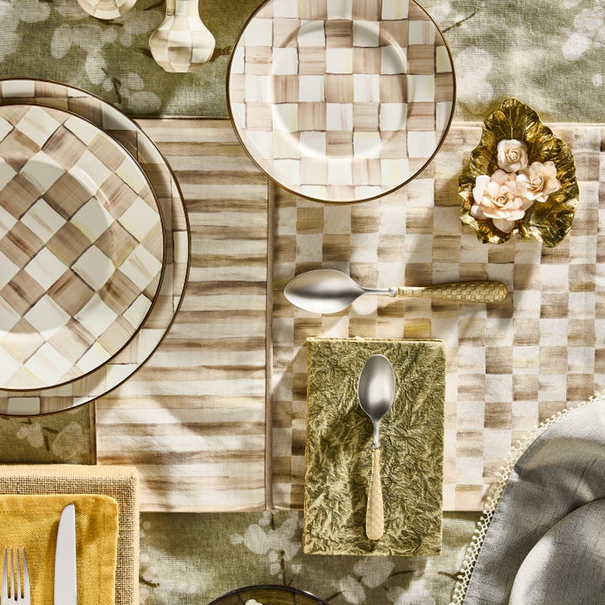 Mocha Check Table Runner image number 4