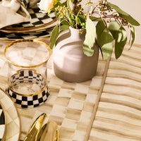 Mocha Check Table Runner