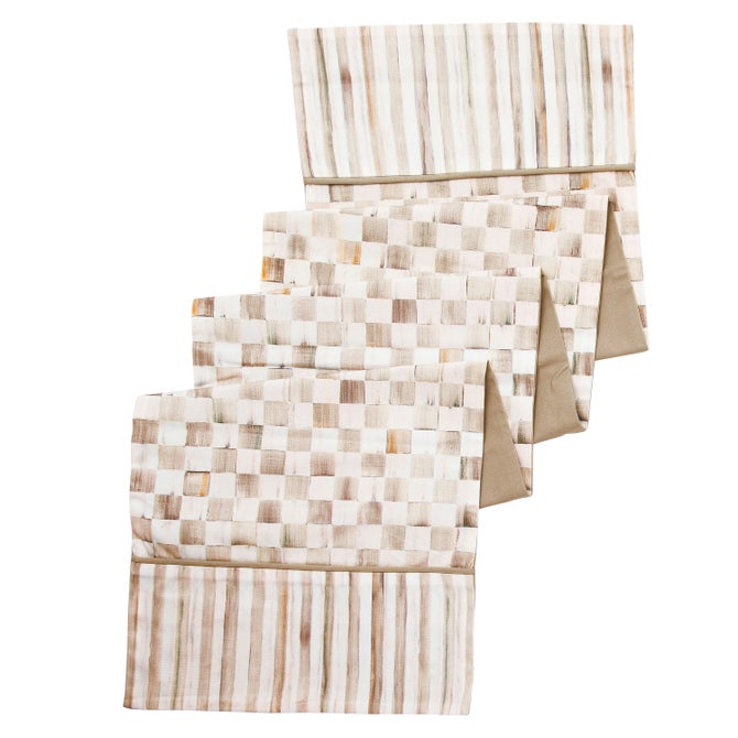 Mocha Check Table Runner image number 0