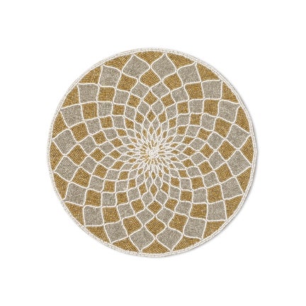 Kaleidoscope Gold & Silver Beaded Placemat