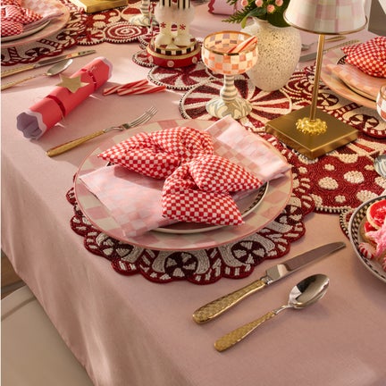 Peppermint Beaded Placemat