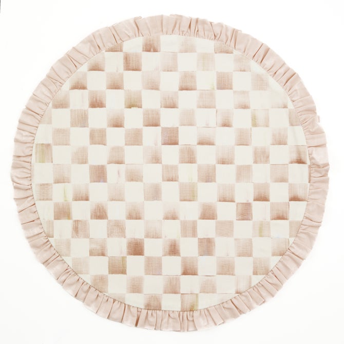 Mocha Check Round Placemat image number 0