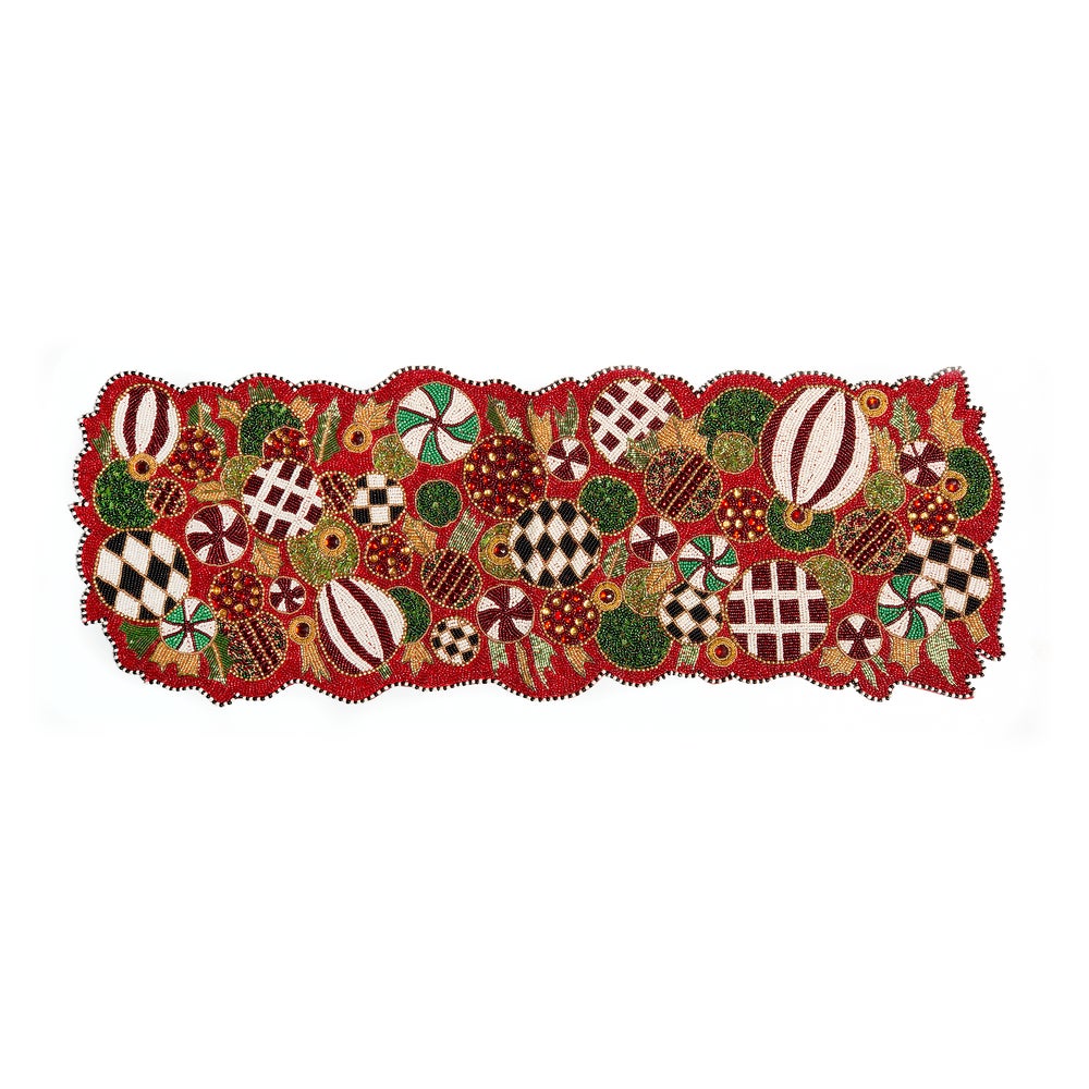 Jolly Ornaments Beaded Table Runner mackenzie-childs Panama imagen 1