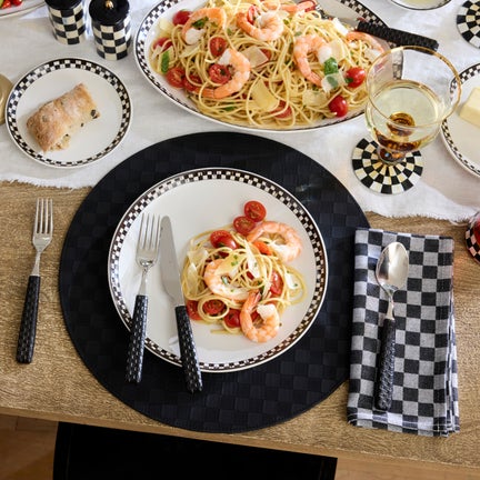 Black Check Napkin, Set of 4