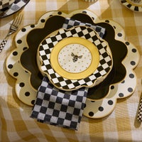 Black Check Napkin, Set of 4