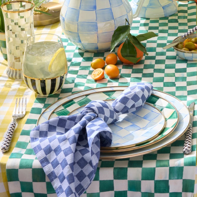 Indigo Check Napkin, Set of 4 image number 5