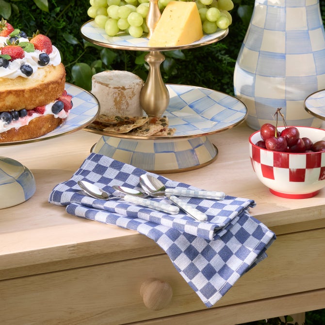 Indigo Check Napkin, Set of 4 image number 6