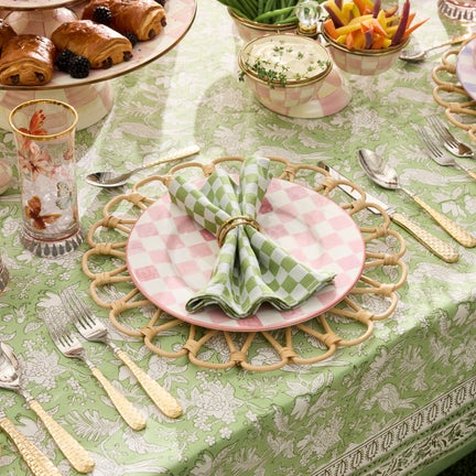 Green Check Napkin, Set of 4