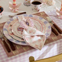 Pink Check Napkin, Set of 4