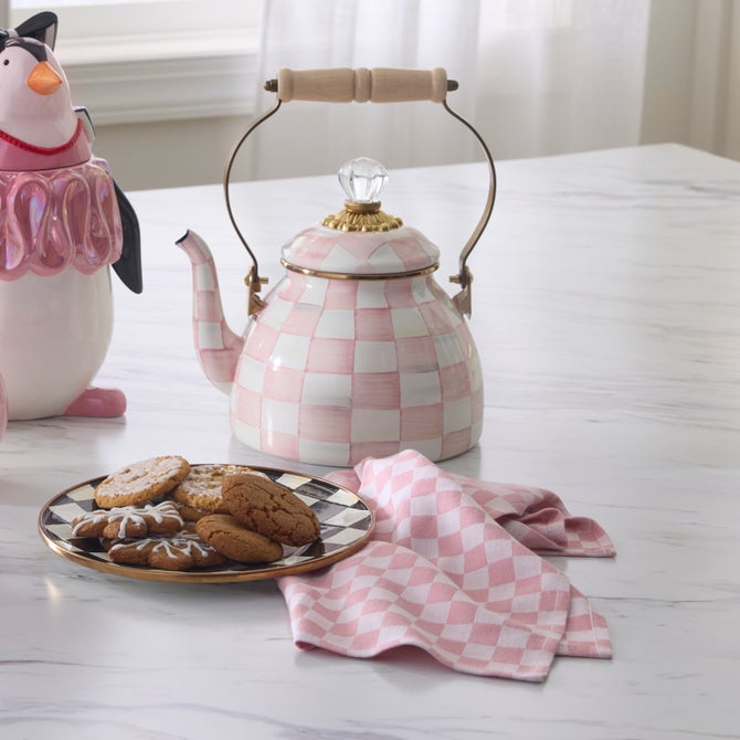 Pink Check Napkin, Set of 4 image number 6