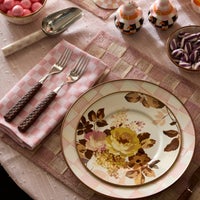 Pink Check Napkin, Set of 4