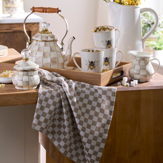 Flax Check Napkin, Set of 4 image number 5