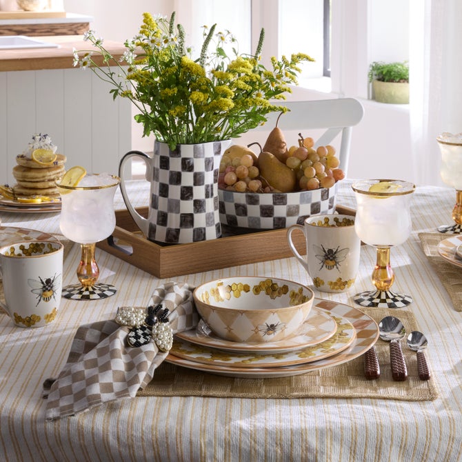 Flax Check Napkin, Set of 4 image number 9