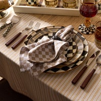 Flax Check Napkin, Set of 4