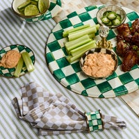 Flax Check Napkin, Set of 4