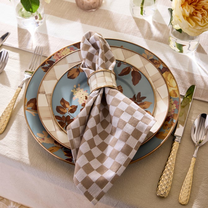 Flax Check Napkin, Set of 4 image number 10