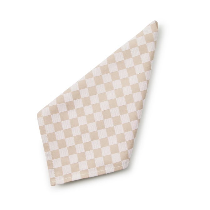 Flax Check Napkin, Set of 4 image number 0