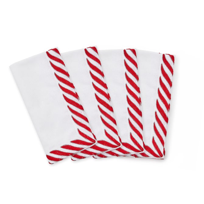 Peppermint White Napkin, Set of 4 image number 2