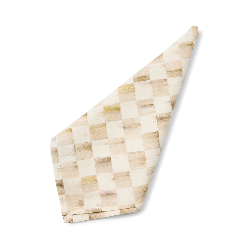 Courtly Check Cotton Napkin - Mocha Check mackenzie-childs Panama imagen 1