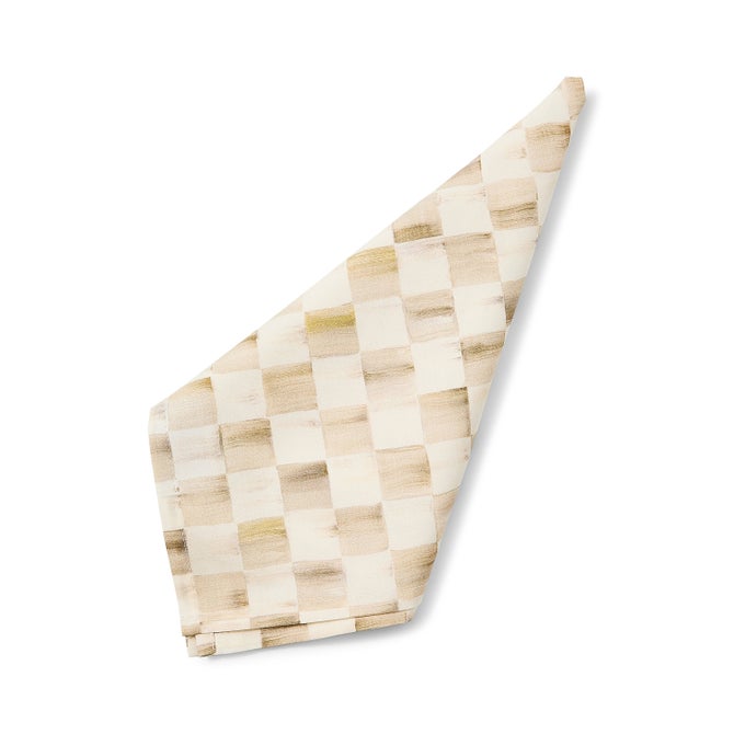 Mocha Check Printed Napkin image number 0