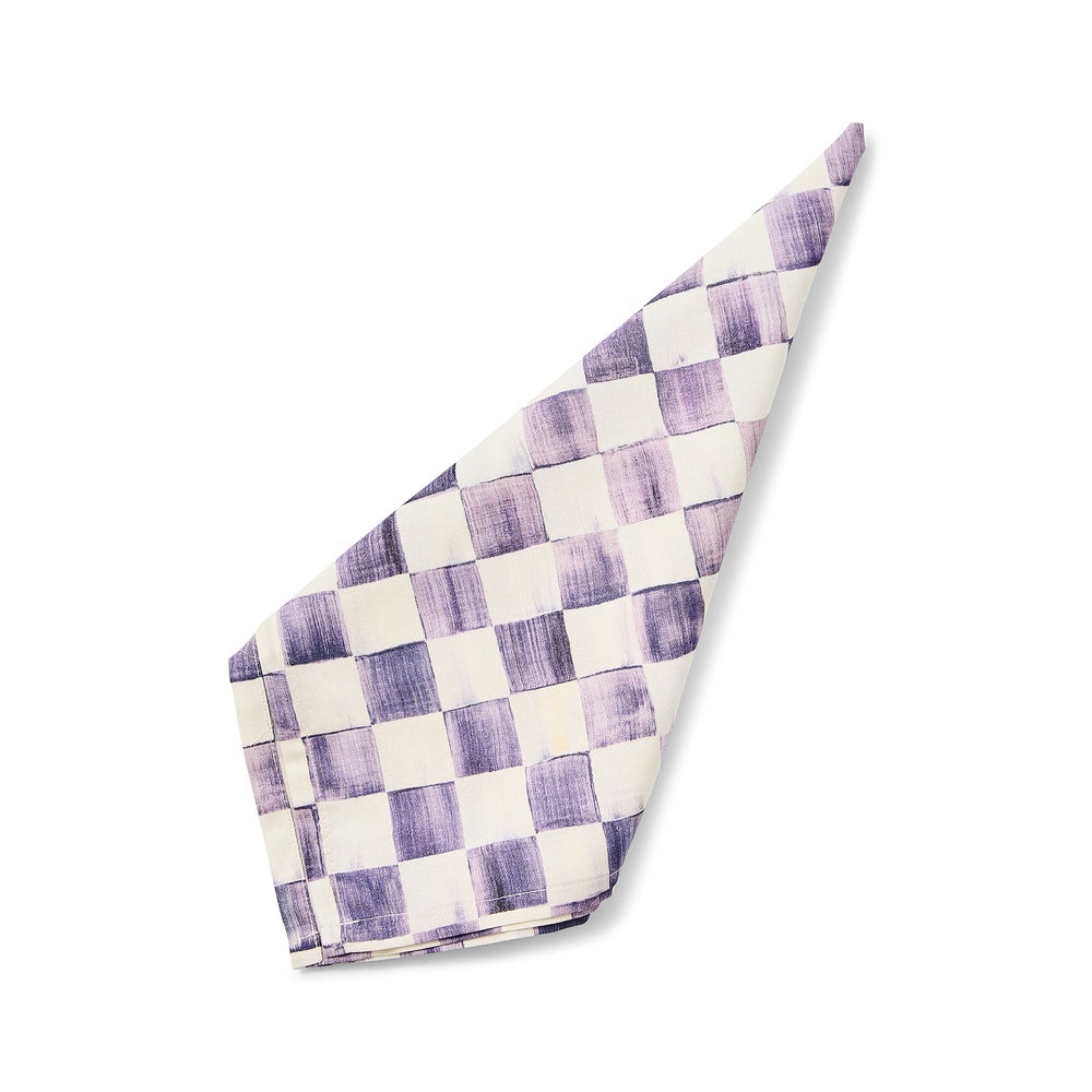 Courtly Check Cotton Napkin - Violet Check mackenzie-childs Panama imagen 1
