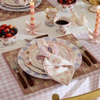 Pink Butterfly Hill Napkin Rings, Set of 4