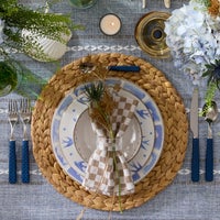 Clear Check Napkin Rings, Set of 4