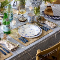 Clear Check Napkin Rings, Set of 4