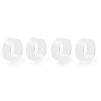 Clear Check Napkin Rings, Set of 4