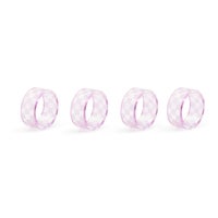 Lavender Check Napkin Rings, Set of 4