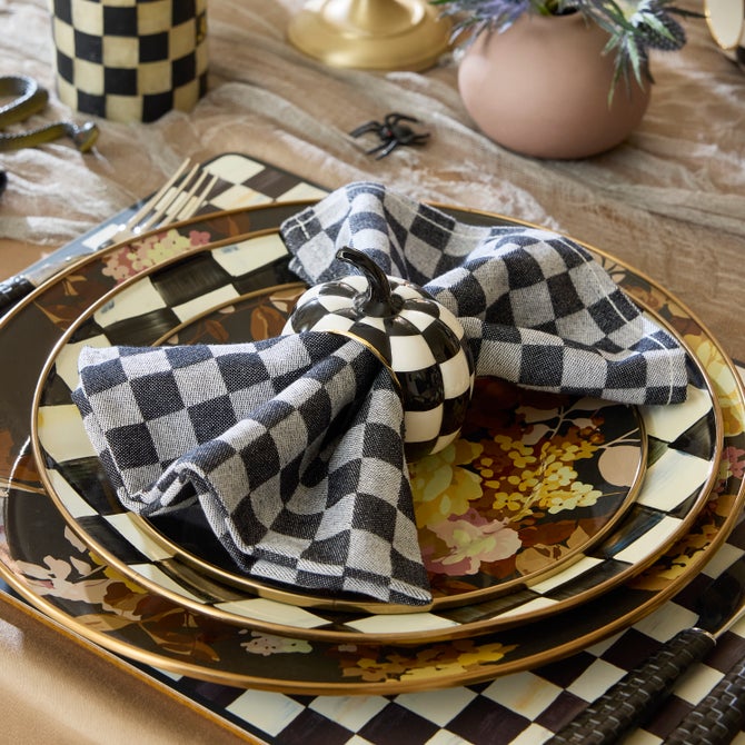 Courtly Check Pumpkin Napkin Rings, Set of 4 image number 1