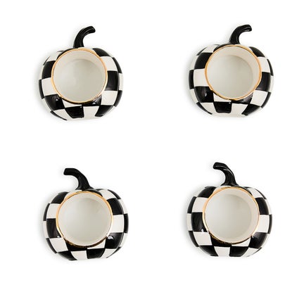 Courtly Check Pumpkin Napkin Rings, Set of 4