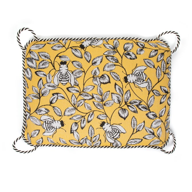 Courtyard Outdoor Ottoman Cushion - Queen Bee image number 1