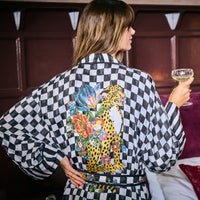 Courtly Flower Market Satin Robe, L/XL