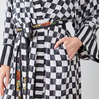 Courtly Flower Market Satin Robe, L/XL