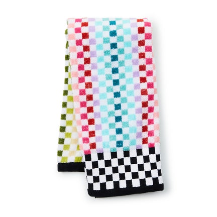 Rainbow Micro Check Hand Towel