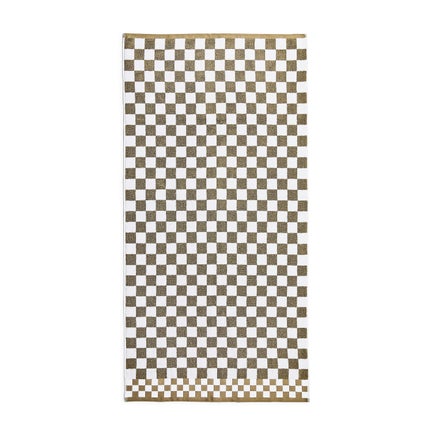 Mocha Check Bath Towel