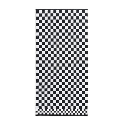 Black Check Bath Towel