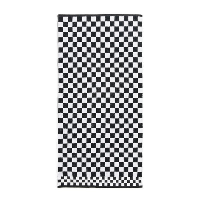 Black Check Bath Towel image number 1