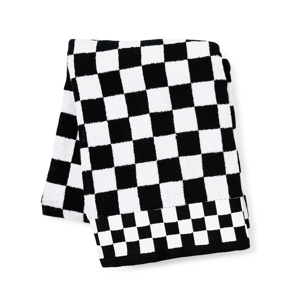 Black Check Bath Towel mackenzie-childs Panama imagen 1