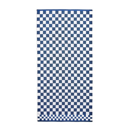 Navy Check Bath Towel