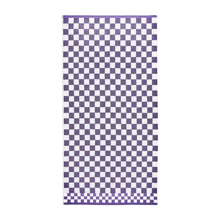 Plum Check Bath Towel
