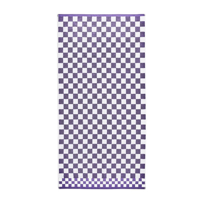 Plum Check Bath Towel image number 1