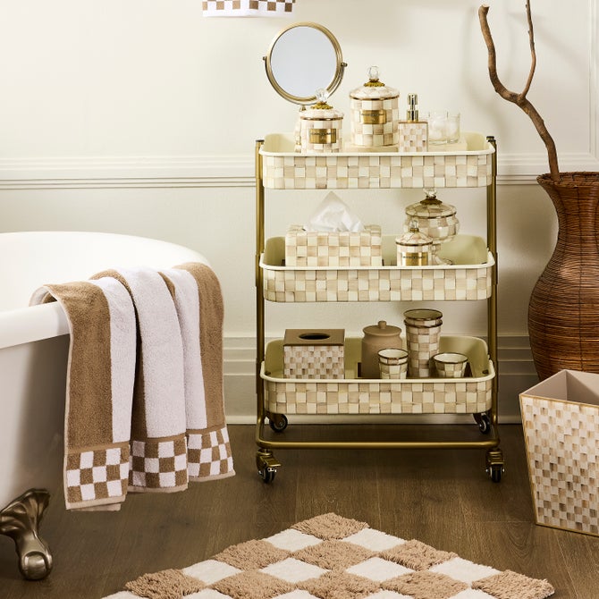 Mocha Stripe Bath Towel image number 3