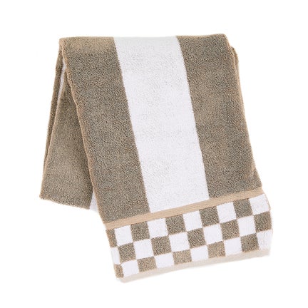 Mocha Stripe Bath Towel